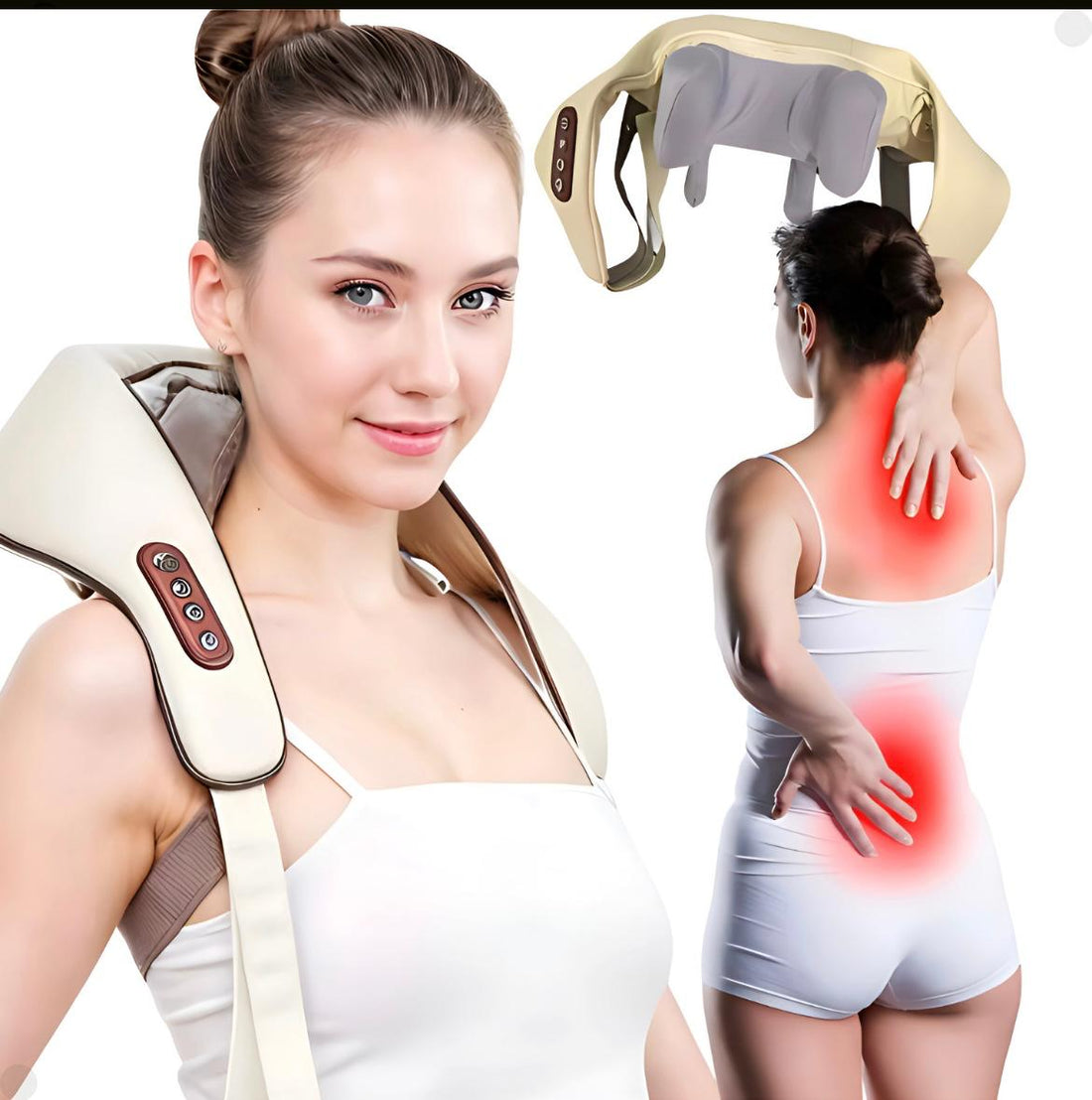 ¡Masajeador cervical inteligente – Alivio Instantáneo para Dolores y Estrés! ✨💆‍♂️💆‍♀️