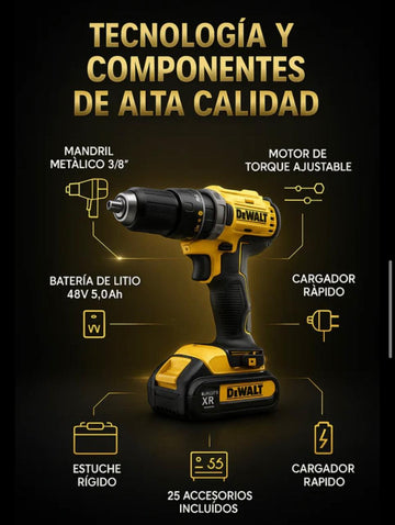 💪 Taladro DeWalt – Más Fuerza, Más Control, Más Resultados ⚡